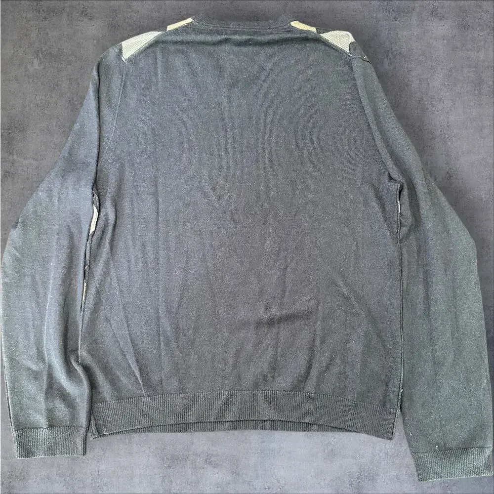 Banana Republic Mens S Blue V Neck Soft Light Silk Cashmere Preppy Sweater